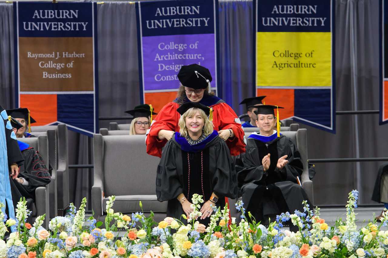 A student at graduation